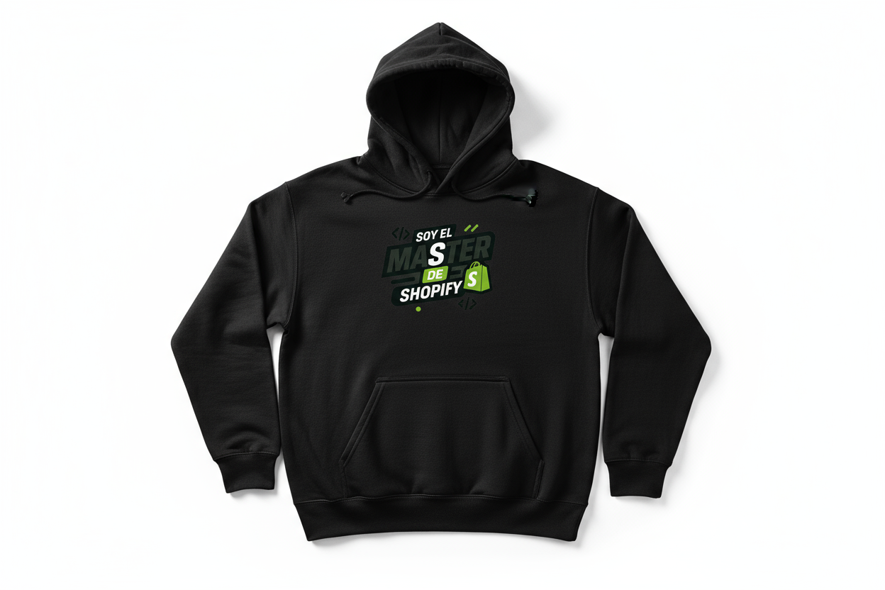 Sudadera Negra Soy el Master de Shopify