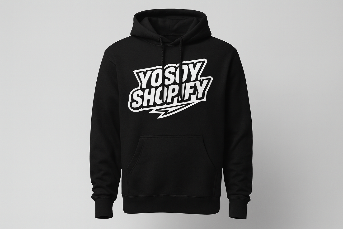 Hoodie YOSOYSHOPIFY Monocromático Negro
