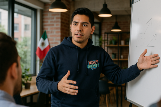 Emprendedor con hoodie YOSOY SHOPIFY