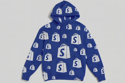 Hoodie All-Over Azul Rey