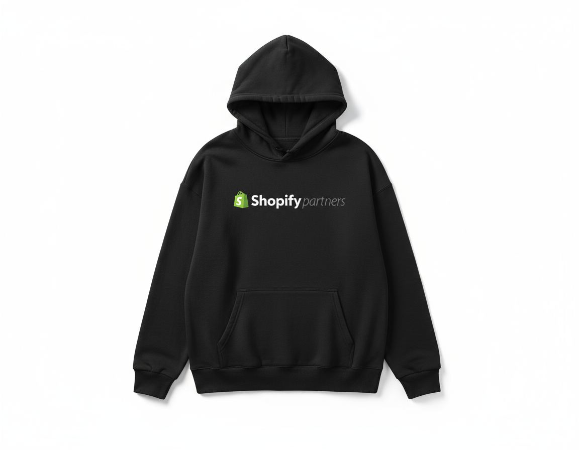 Sudadera Negra Shopify Partners