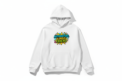 Sudadera Blanca Automatizo luego existo