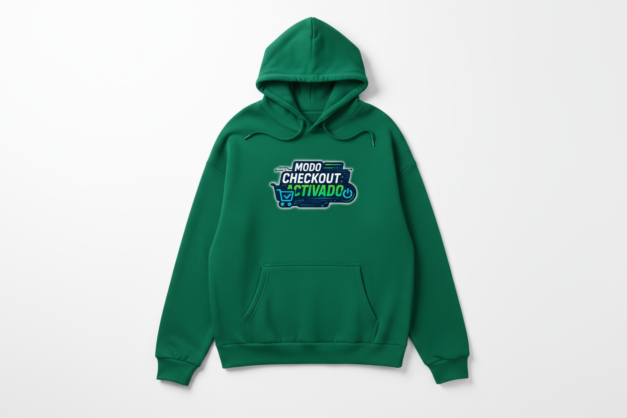 Sudadera Verde Modo Checkout Activado