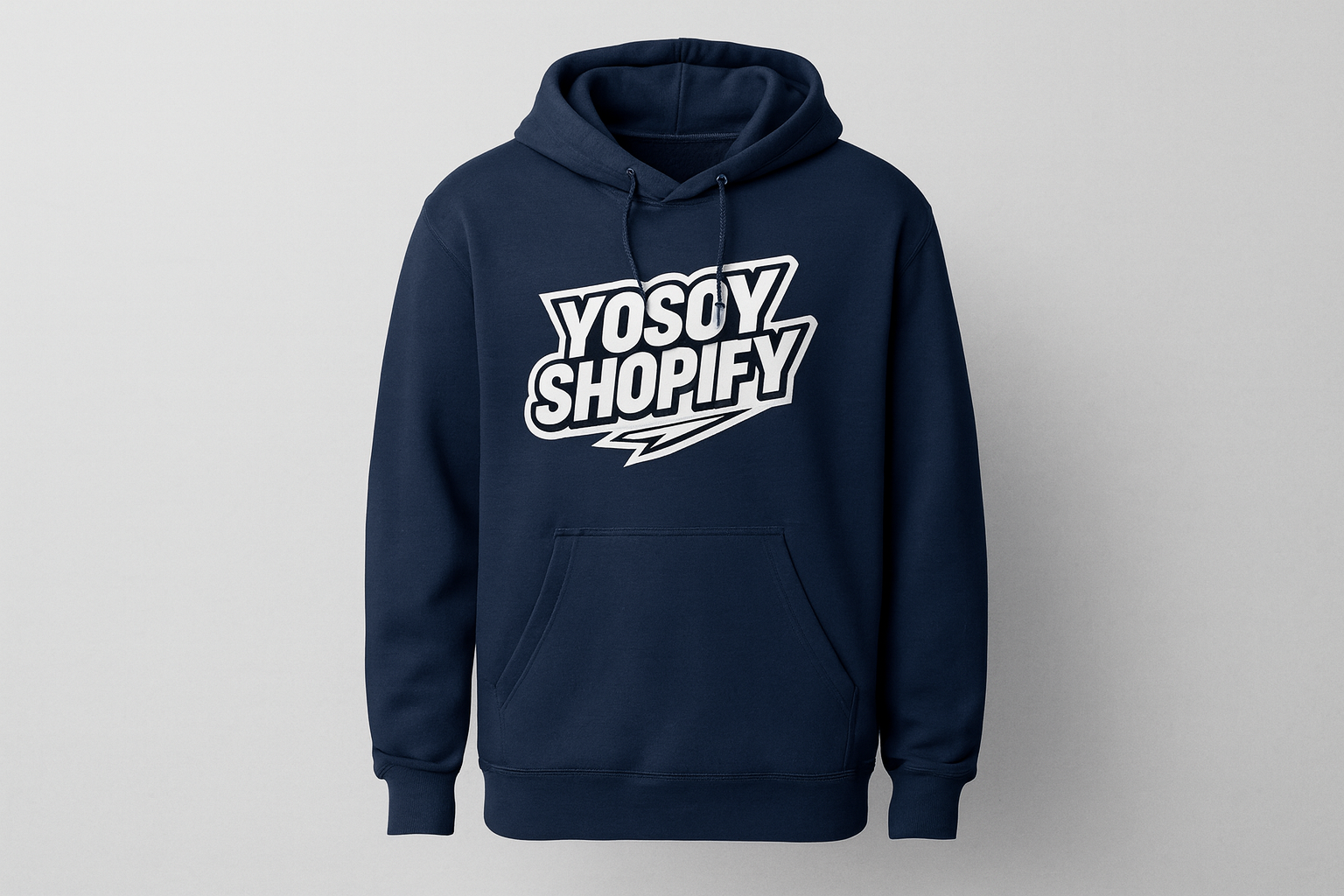 Hoodie YOSOYSHOPIFY Monocromático Azul Marino