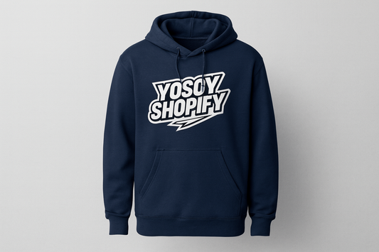 Hoodie YOSOYSHOPIFY Monocromático Azul Marino