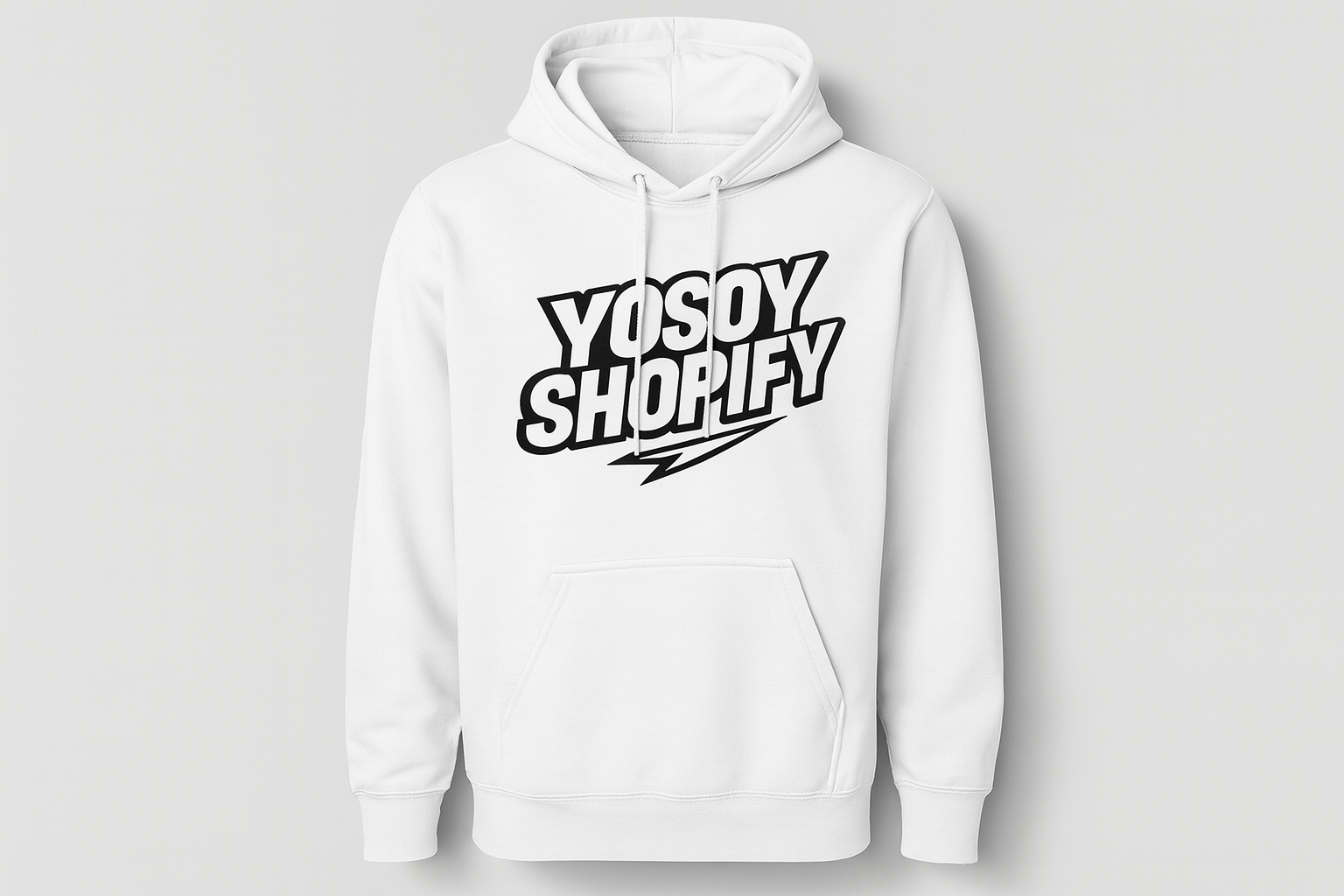 Hoodie YOSOYSHOPIFY Monocromático Blanco