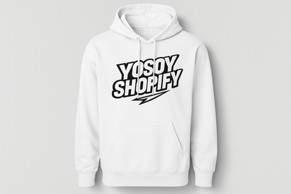 Hoodie YOSOYSHOPIFY Monocromático Blanco