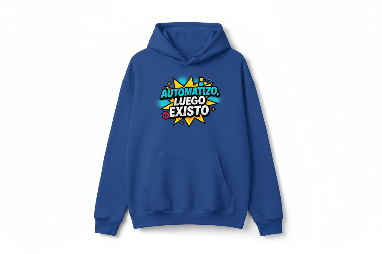 Sudadera Azul Rey Automatizo luego existo