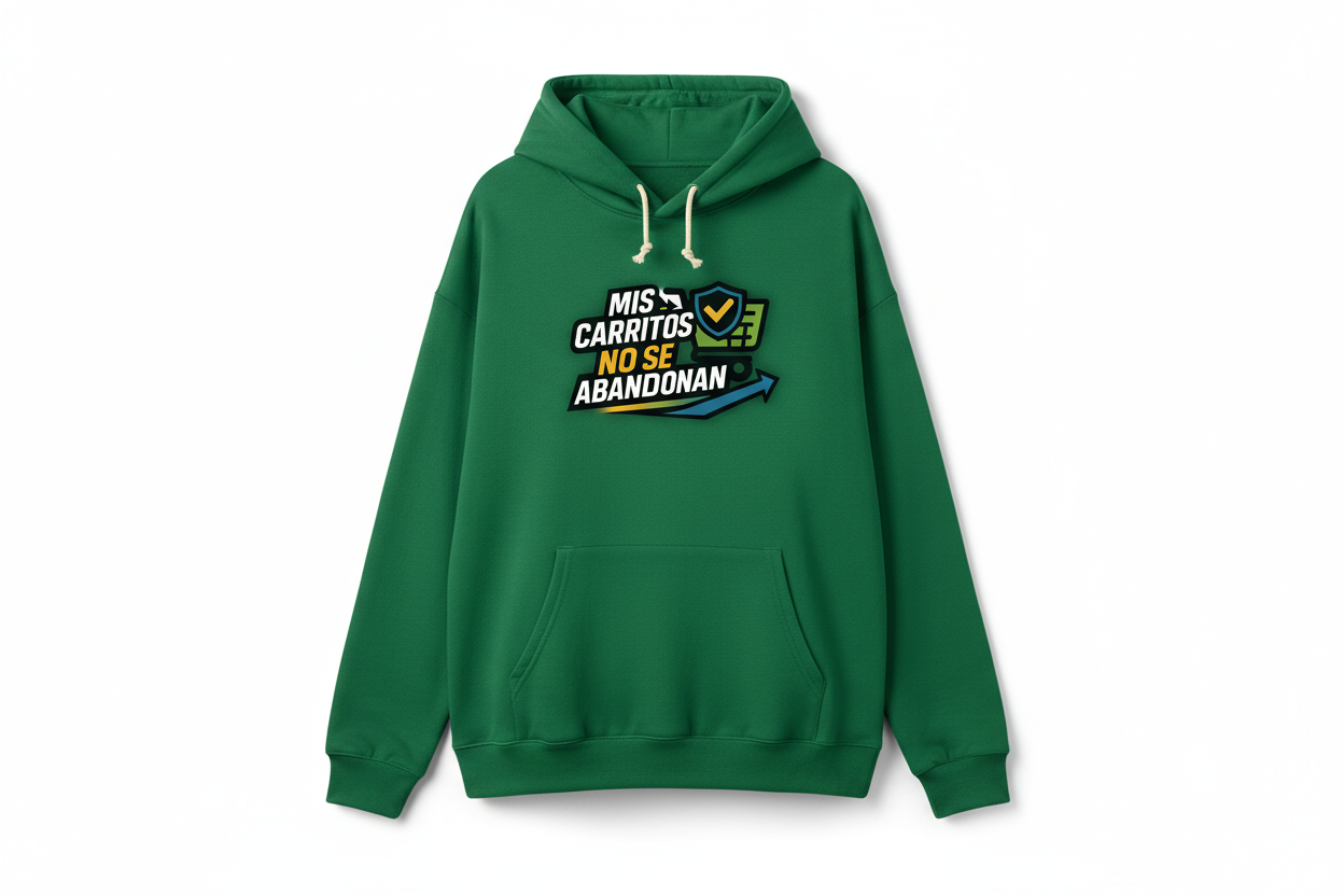 Sudadera Verde Mis carritos no se abandonan