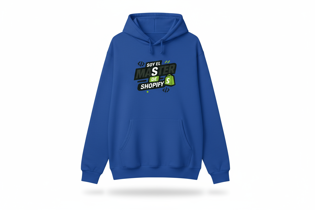 Sudadera Azul Rey Soy el Master de Shopify