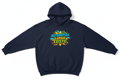 Sudadera Azul Marino Automatizo luego existo