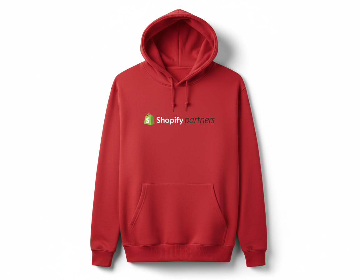 Sudadera Roja Shopify Partners