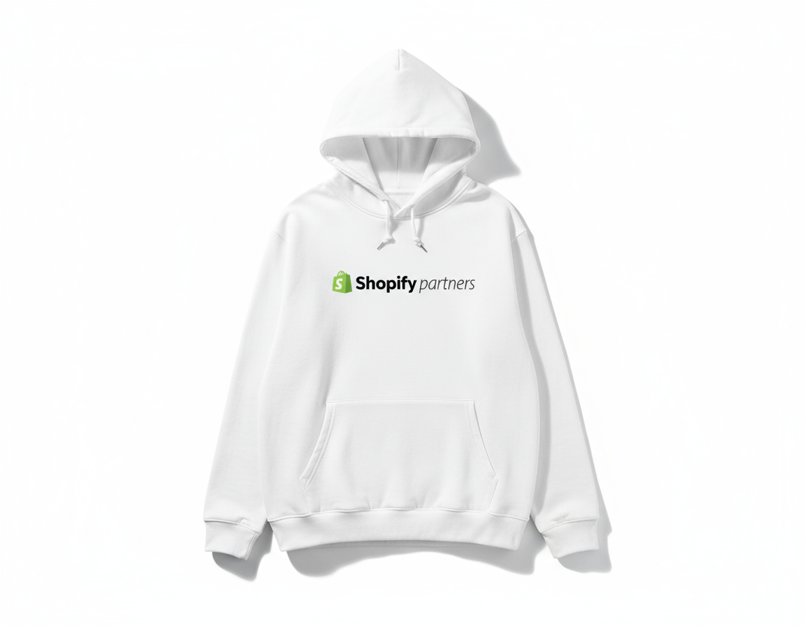 Sudadera Blanca Shopify Partners