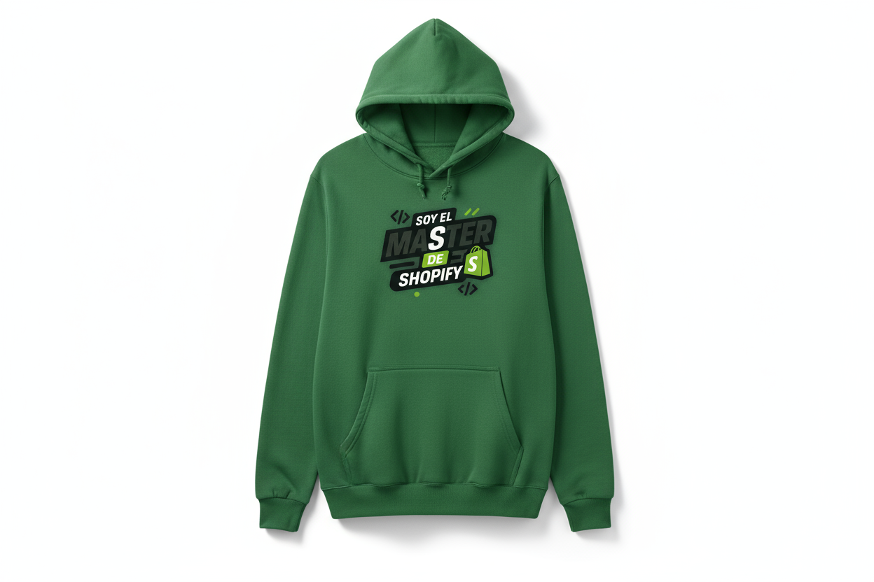 Sudadera Verde Soy el Master de Shopify