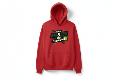 Sudadera Roja Soy el Master de Shopify