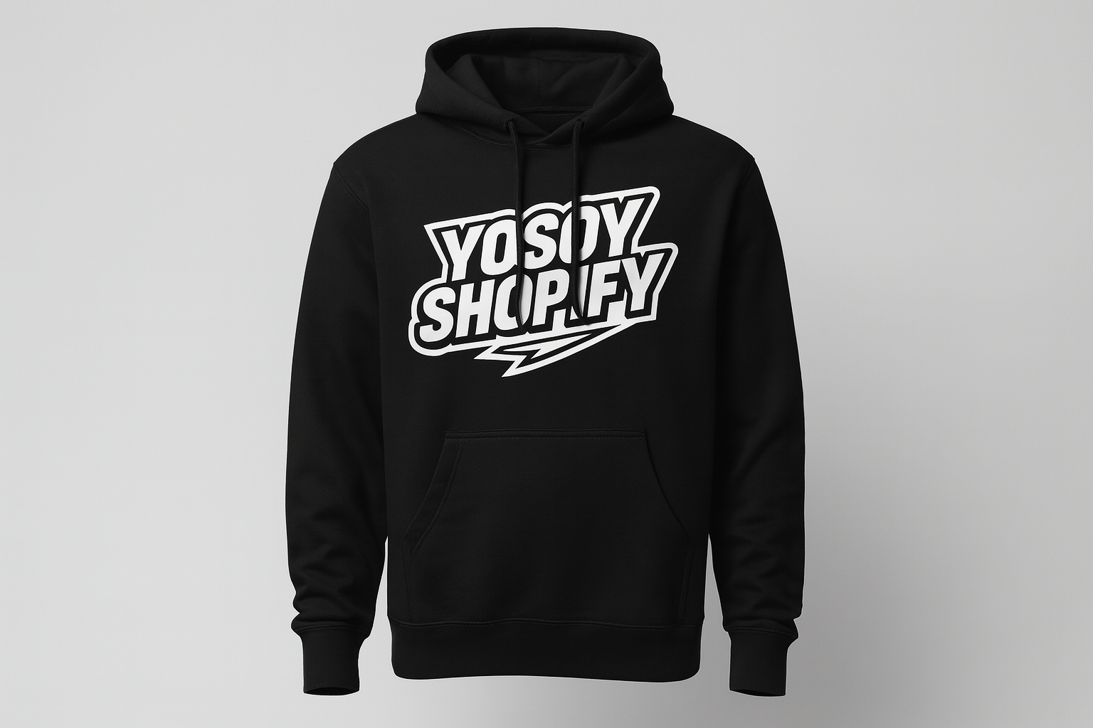 Hoodie YOSOYSHOPIFY Monocromático Negro