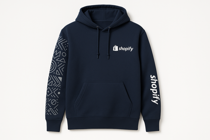 Sudadera azul marino con diseño asimétrico