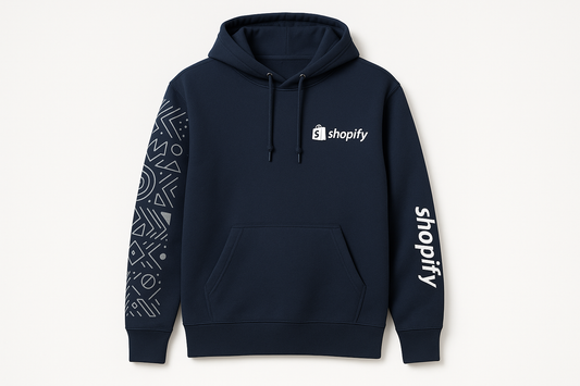 Sudadera azul marino con diseño asimétrico